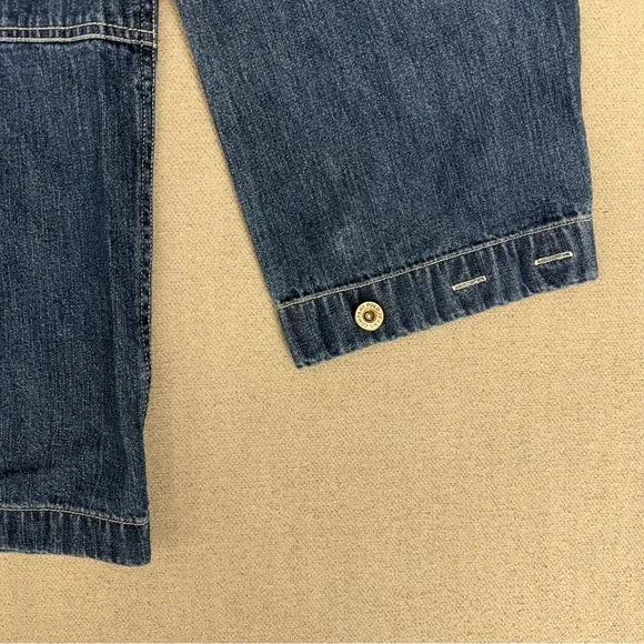 Y2K Polo Jeans Co Ralph Lauren Shacket Jacket Mens L Shirt Denim Pockets Chore - Picture 3 of 15